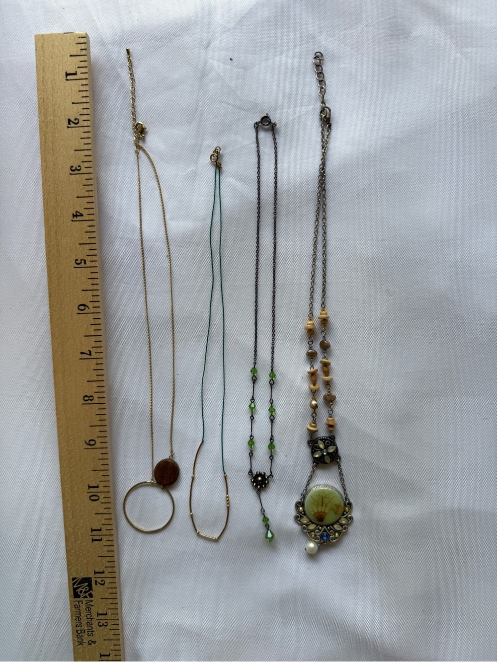 Vintage Necklace Collection of 4 Plus One Set of Matching Earrings